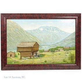 A. Berg, 1900's Oil on Canvas Landscape