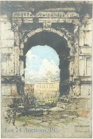 Luigi Kasimir (1881-1962), Arch of Titus, Signed (LOCAL / 3RD PARTY SHIP)