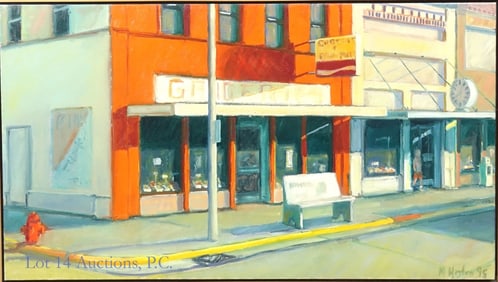 Mark Horton (b. 1960), Corner Store, Oil on Linen LOCAL / 3RD PARTY SHIP