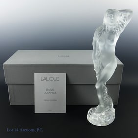 Lalique "Oceanide" Crystal Nude Sculpture #130/999