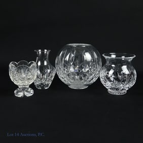 Waterford Crystal Bowls and Vase (4)