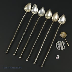 Sterling Silver Julep Sipper Spoons & Jewelry