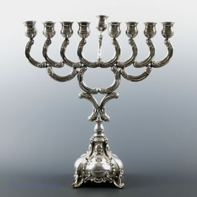 Hazorfim Sterling Silver Menorah