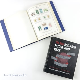 USA & World Postage Stamp Albums (300+ Stamps)