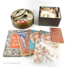USA & World Postage Stamp Albums (500+)