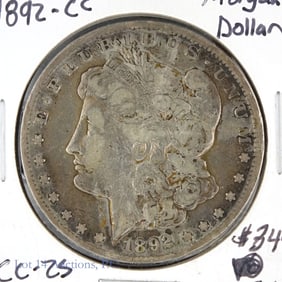 1892-CC USA Silver Morgan Dollar (F+)