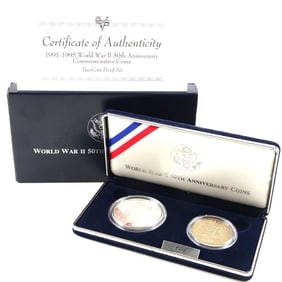 (1993) Silver WW2 50th Ann. Comm. 2-Coin Proof Set