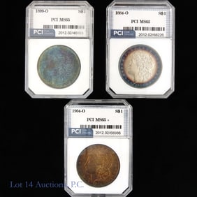 1884o, 1899o & 1904o Silver Morgan $1 (MS65) -3
