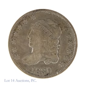 1830 Silver Capped Bust Half Dime (F)