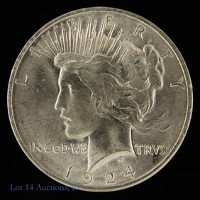 1924 (P) USA Silver Peace Dollar (GEM BU)