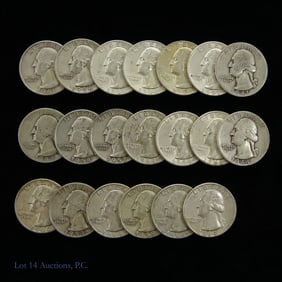 USA 90%-Silver Washington Quarters (20)