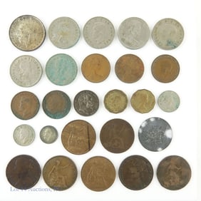 Various Britain Silver & Copper Coins (25)