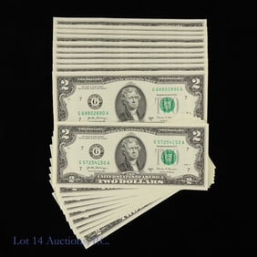 2017-A USA $2 Fed Res Notes Cons S/Ns GEM CU (20)