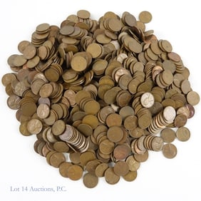 USA Lincoln Wheat Cents (Approx. 900)