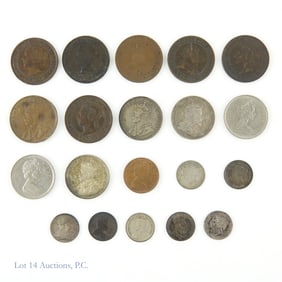 Various Canada Silver & Copper Coins (21)