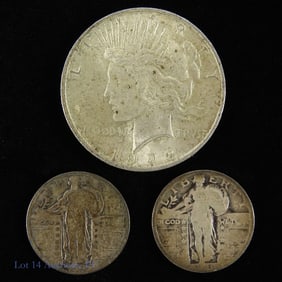 1923 - 1929 USA 90%-Silver Coins (3)