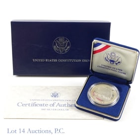 1987-S USA Silver Proof Constitution Com. $1 (OGP)