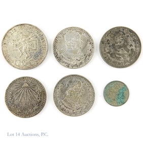 1934 - 1968 Mexico Silver Coins (6)