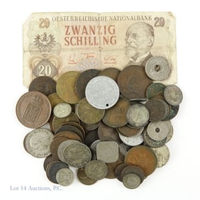 Various Older World Coins & Currency (70+)