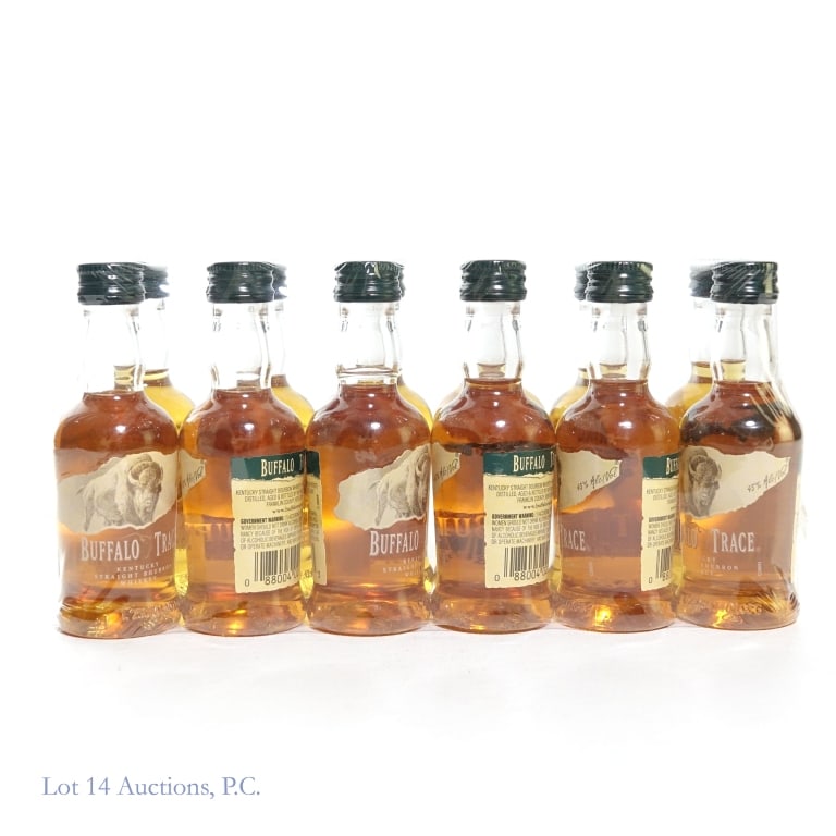 Buffalo Trace Straight Bourbon (12 Miniature Pack): Buffalo Trace Bourbon 50 ml miniature 12 pack sealed in plastic. 90 Proof.