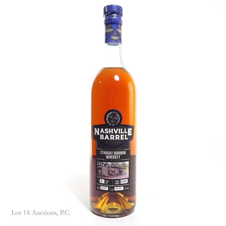 Nashville Barrel Co. Bourbon Pick Jack Shack, 6Yrs: Nashville Barrel Company Bourbon Pick - Jack Shack. 6 Years old, Barrel number 1389, 117.20 proof, 750ml.