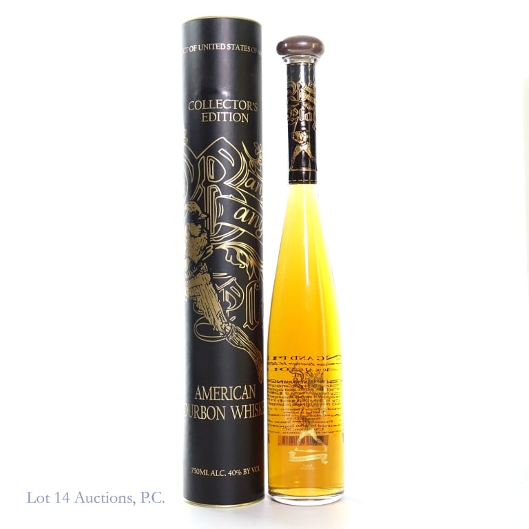 American Bourbon Whiskey (Bang and Play Bat): American Bourbon Whiskey Bang Bang and Play Baseball Bat. 750 ml. 40% ABV. Bottle is 17.25" tall. Cannister included.