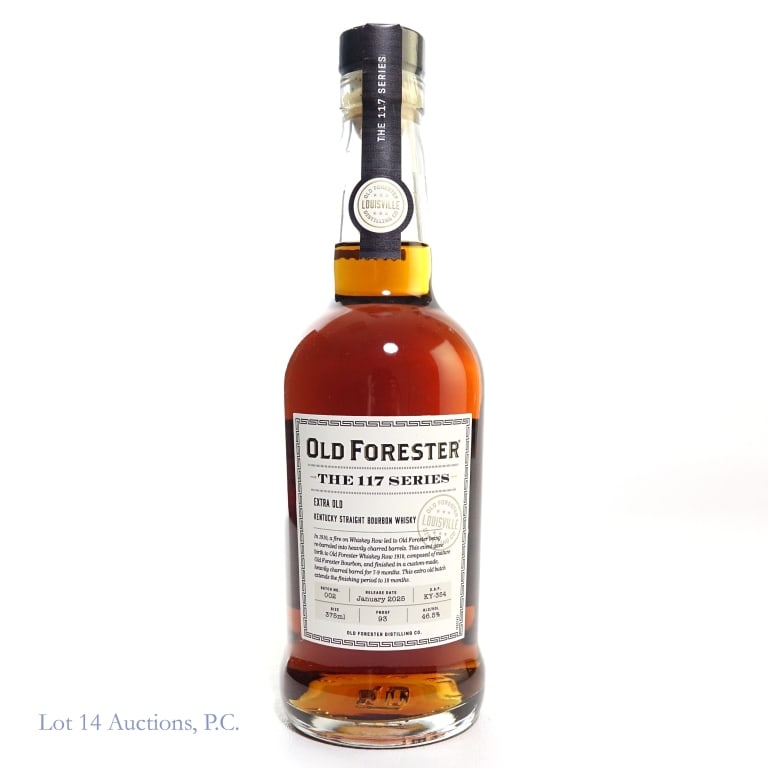 Old Forester 117 Series Extra Old Bourbon Batch 2: Old Forester 117 Series Extra Old Bourbon, 93 Proof, 375 ml, Batch #2, Released: January 2025.