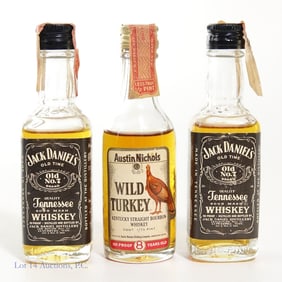 Jack Daniel's & 2 Austin Nichols Wild Turkey MINIs
