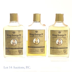 60s/70s King George IV Blended Scotch 3, 1/2 Pint