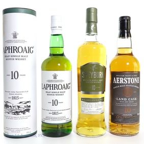 Laphroaig, Speyburn & Aerstone 10 Yr. SM Scotch, 3
