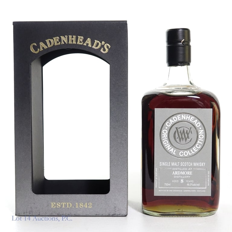 Cadenhead's Original Col. S.M. 8 Yr. Scotch Whisky: 8 Year old Cadenhead Ardmore Distillery Original Collection Single Malt Scotch Whisky. 46%abv, 750ml, in box.