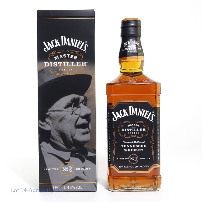 Jack Daniel's Master Distiller Series 2 Whiskey: Jack Daniel's Master Distiller Series 2 Tennessee Whiskey, 86 Proof, 750 ml, Master Distiller Jesse Butler "Jess" Motlow 1911-1941, Bottling #OF1179, slight nicks on upper and lower front label. Origi