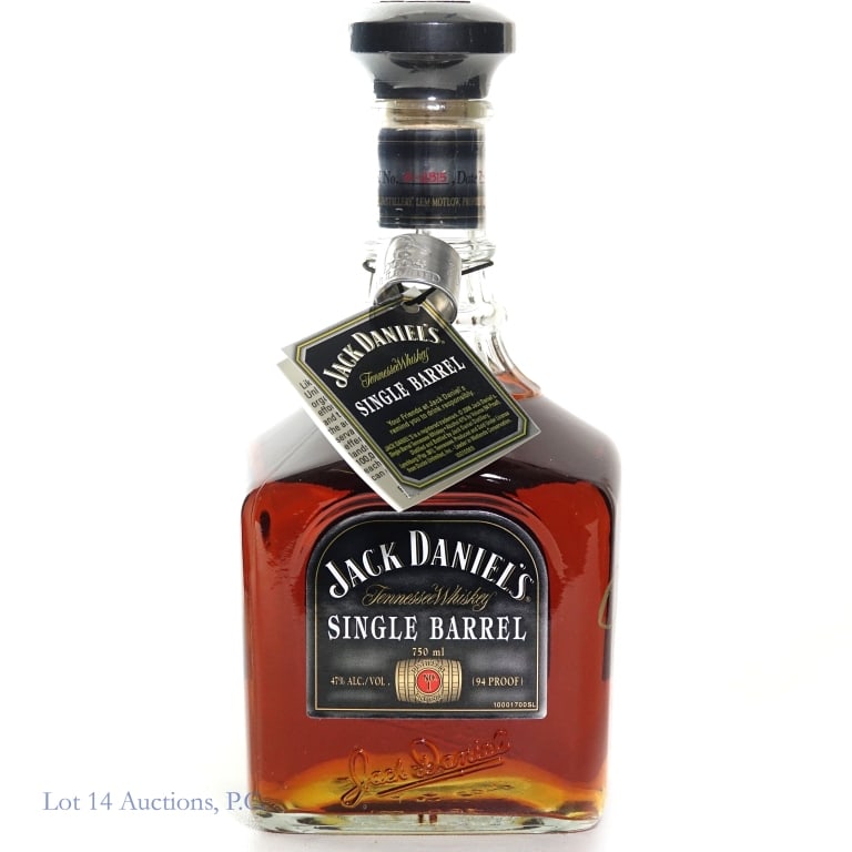 Jack Daniel's Ducks Unlimited Tenn. Whiskey (2006): Jack Daniel's Single Barrel Ducks Unlimited Tennessee Whiskey (2006), 94 Proof, 750 ml, Bottled: 07-28-06, Barrel #6-2815, Rick #L-04. Signed by Master Distiller Jimmy Bedford (2007) Neck tag included