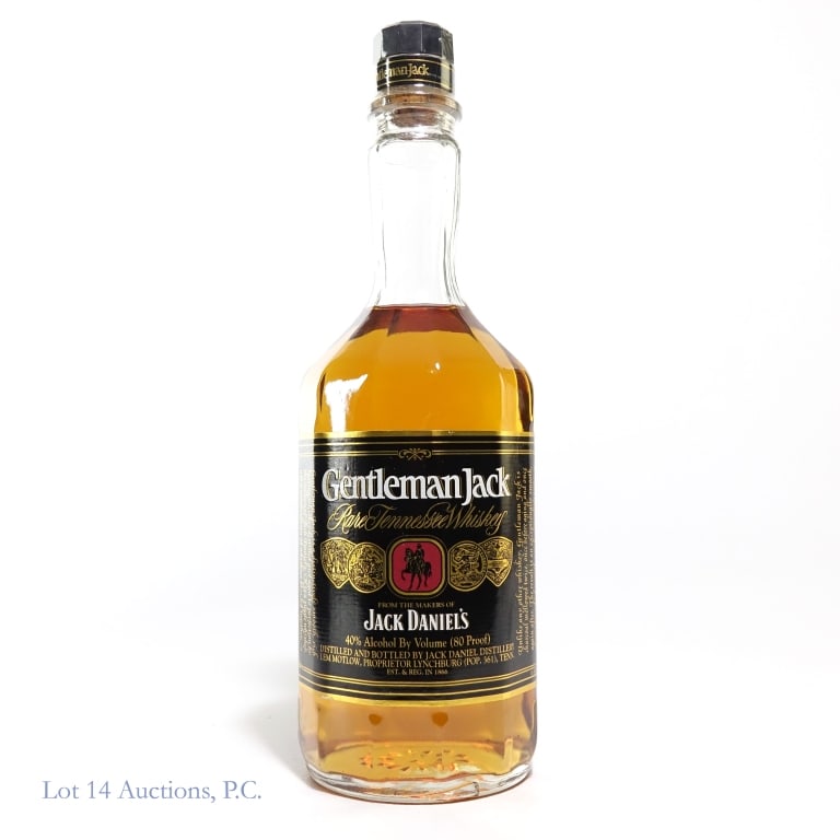 Gentleman Jack Rare Tennessee Whiskey (2nd Gen): Gentleman Jack Rare Tennessee Whiskey, 80 Proof, 750 ml, 2nd generation bottling, no box. Some label scuffs to rear label and a couple of specks of sediment.
