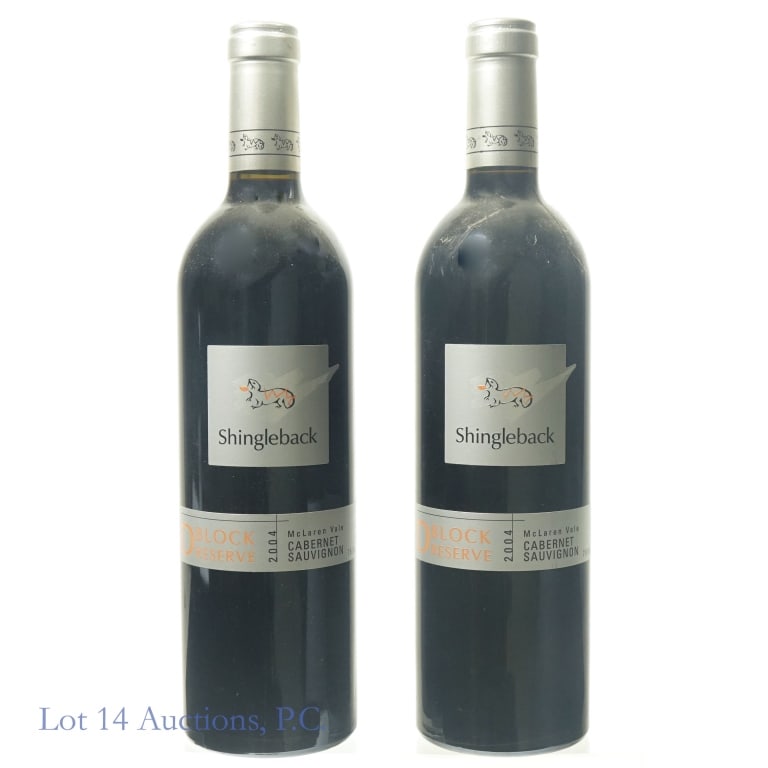 2004 Shingleback D Block Reserve Cabernet (2): 2004 Shingleback D Block Reserve McLaren Vale Cabernet Sauvignon, 14% ABV, 750 ml, Vintage: 2004, Region: McLaren Vale, Australia (x2)