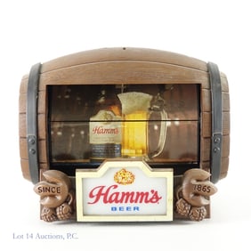 Hamm's Beer Motorized Flip Scene Barrel