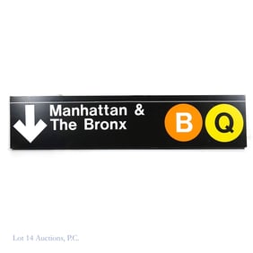 NY Subway Stairs Sign, Manhattan and The Bronx
