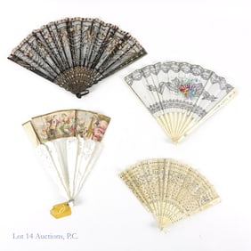 Victorian-Era Hand Fans (4)