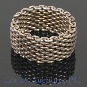 Tiffany & Co Sterling Silver Mesh Ring