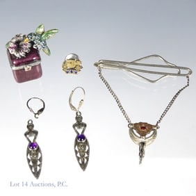 10k Gold Tietack Jay Strongwater Sterling Silver