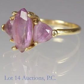 UTC 10k Yellow Gold Amethyst Ring