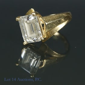 14K Yellow Gold CZ Ring