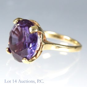 14k Yellow Gold Topaz Cocktail Ring With Topaz