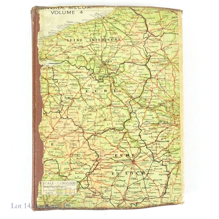 Invade Mecum Vol 4 - Normandy D-Day Invasion: Invade mecum intelligence booklet, volume 4, for the D-Day invasion of Normandy in World War II. This booklet was designed to be carried during the invasion to not only provide maps but also guides to