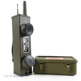 US Military Signal Corps Handheld Radio & Aid Kit