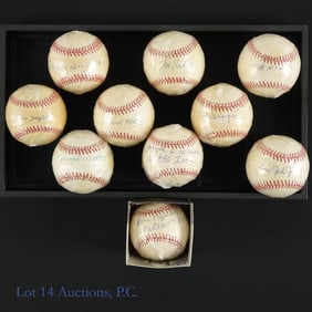 10 Baseballs Signed By Negro League Players
