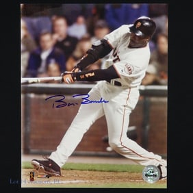 Barry Bonds Signed Photograph (Bonds Holo Sticker)