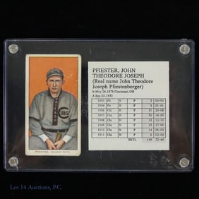 T206 Sweet Caporal Jake Pfeister Seated Card