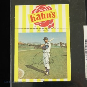 1969 Kahn's Wieners Ron Santo Baseball Card (Nice)