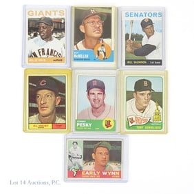 1960s Topps Baseball Cards (7 - Mays, Wynn)